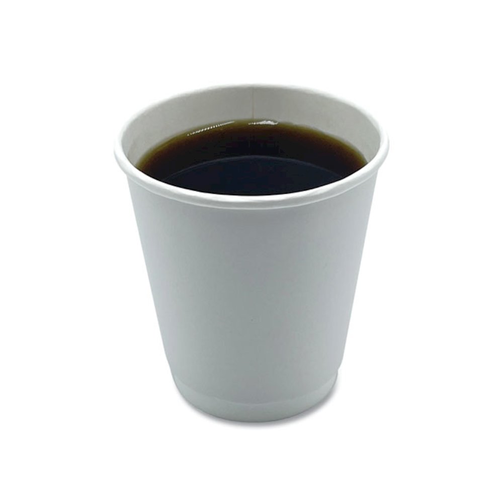 Paper Hot Cups, Double-Walled, 10 oz, White, 500/Carton. Picture 3