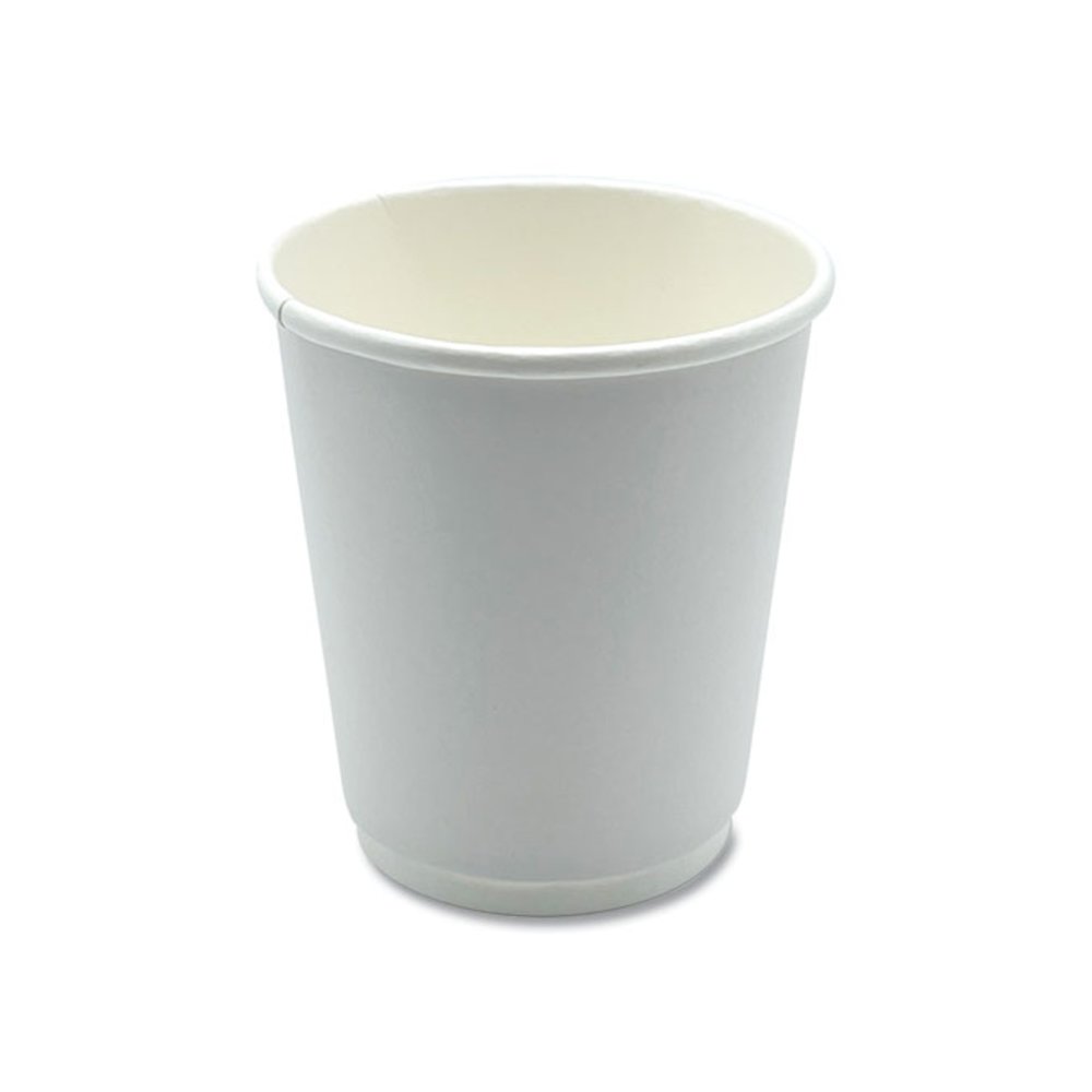 Paper Hot Cups, Double-Walled, 8 oz, White, 500/Carton. Picture 2