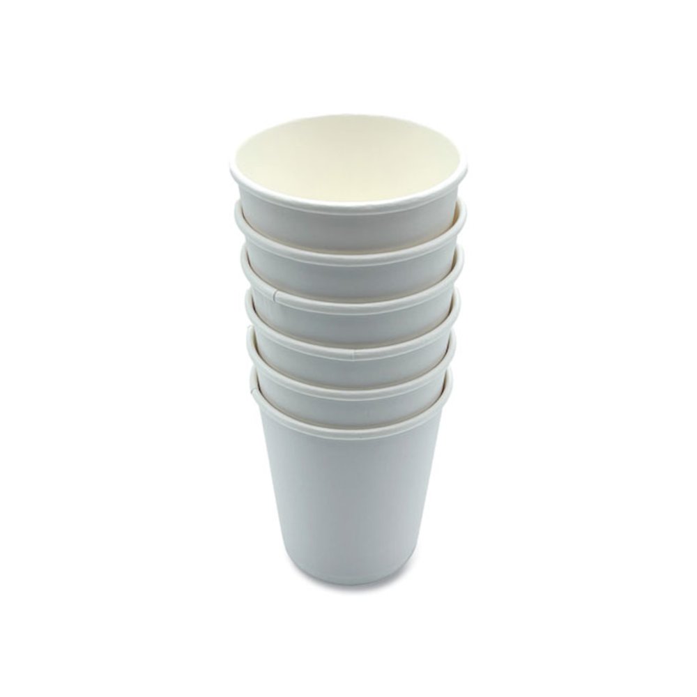 Paper Hot Cups, Double-Walled, 8 oz, White, 500/Carton. Picture 4