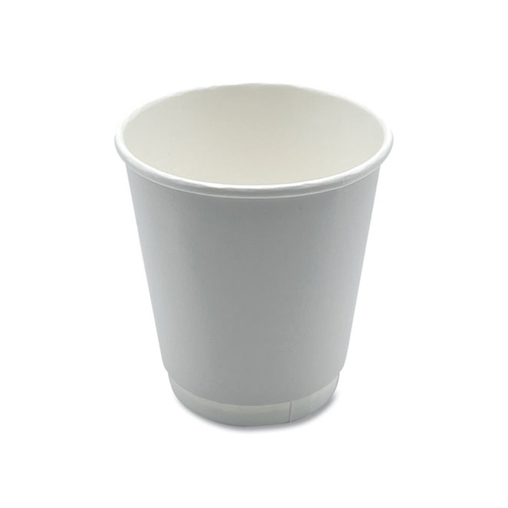 Paper Hot Cups, Double-Walled, 10 oz, White, 500/Carton. Picture 2