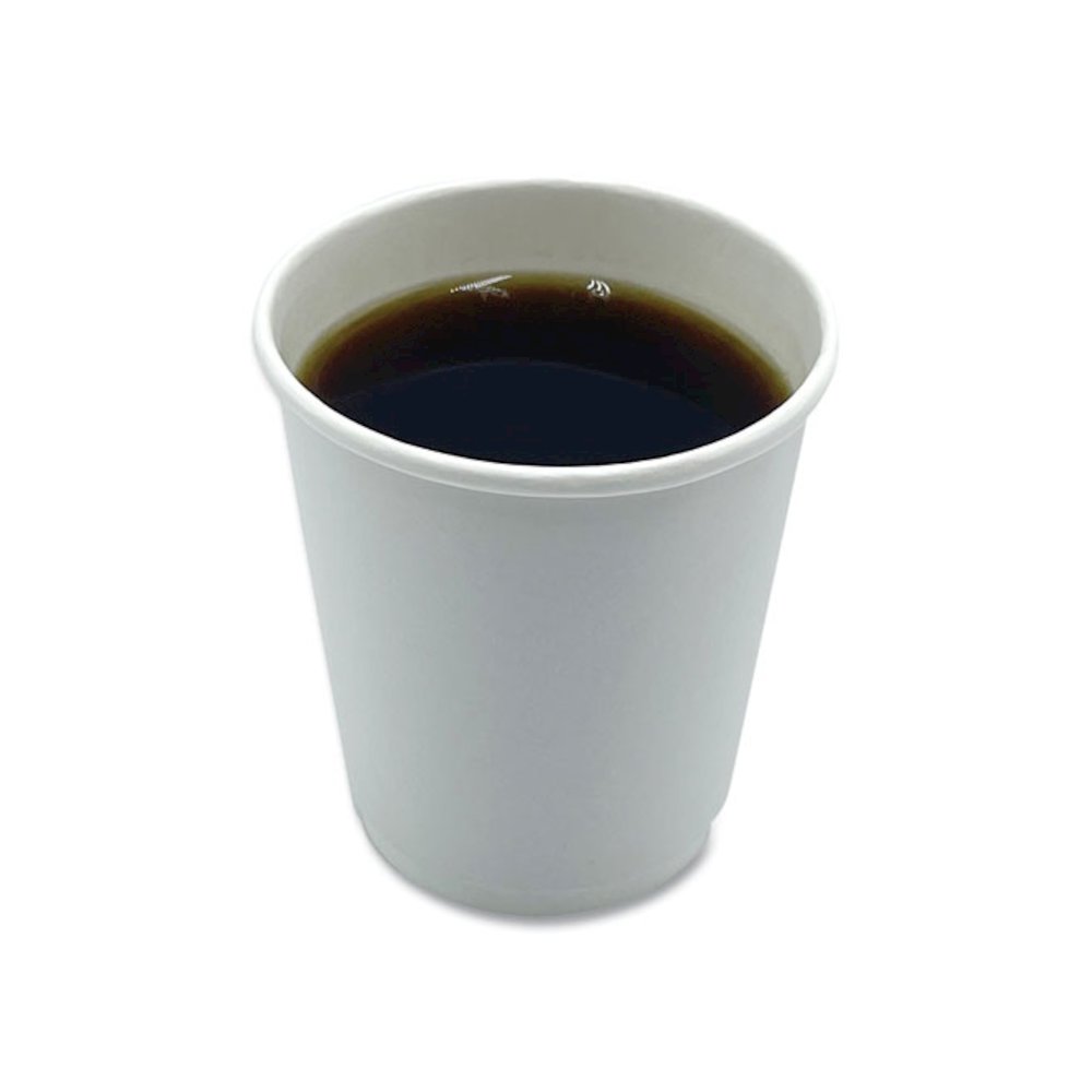 Paper Hot Cups, Double-Walled, 8 oz, White, 500/Carton. Picture 5
