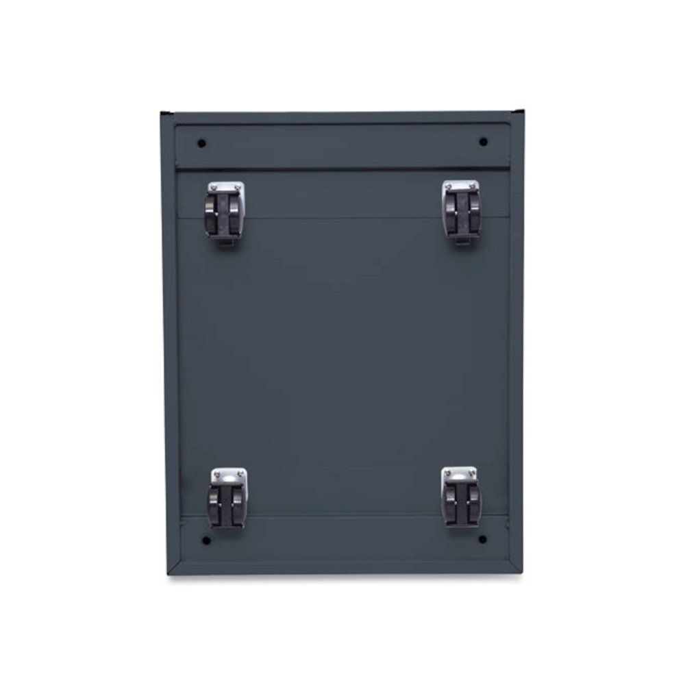 File Pedestal with Full-Length Pull, Left or Right, 3-Drawers: Box/Box/File, Legal/Letter, Charcoal, 14.96" x 19.29" x 27.75". Picture 8