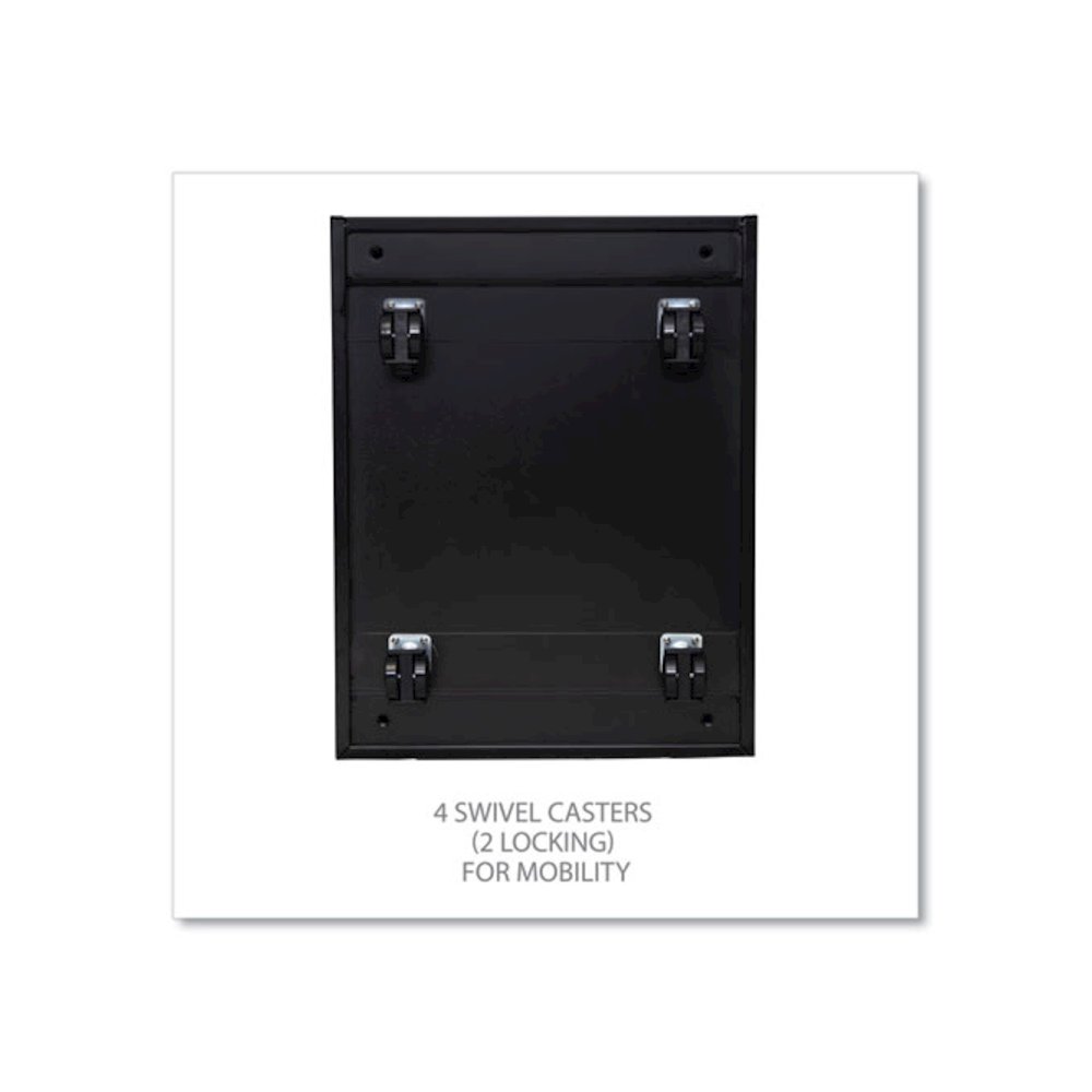 File Pedestal with Full-Length Pull, Left or Right, 2-Drawers: Box/File, Legal/Letter, Black, 14.96" x 19.29" x 21.65". Picture 4