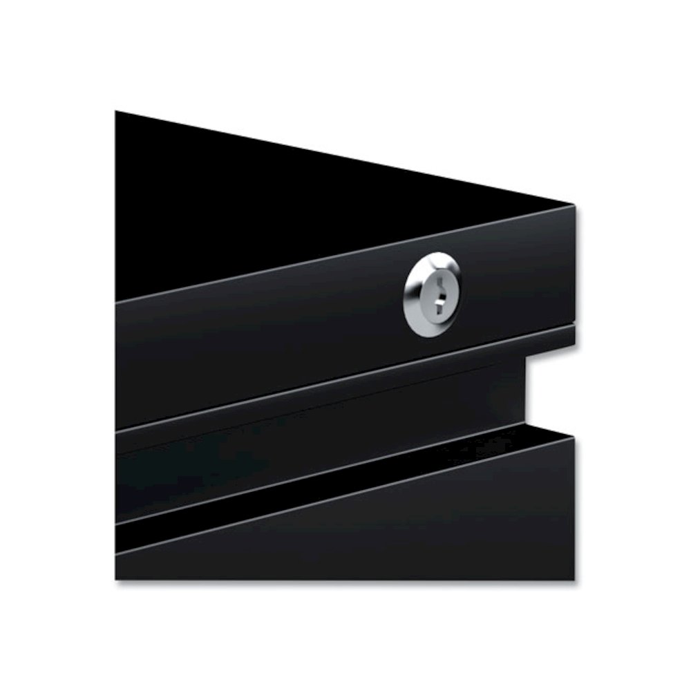File Pedestal with Full-Length Pull, Left or Right, 2-Drawers: Box/File, Legal/Letter, Black, 14.96" x 19.29" x 21.65". Picture 6