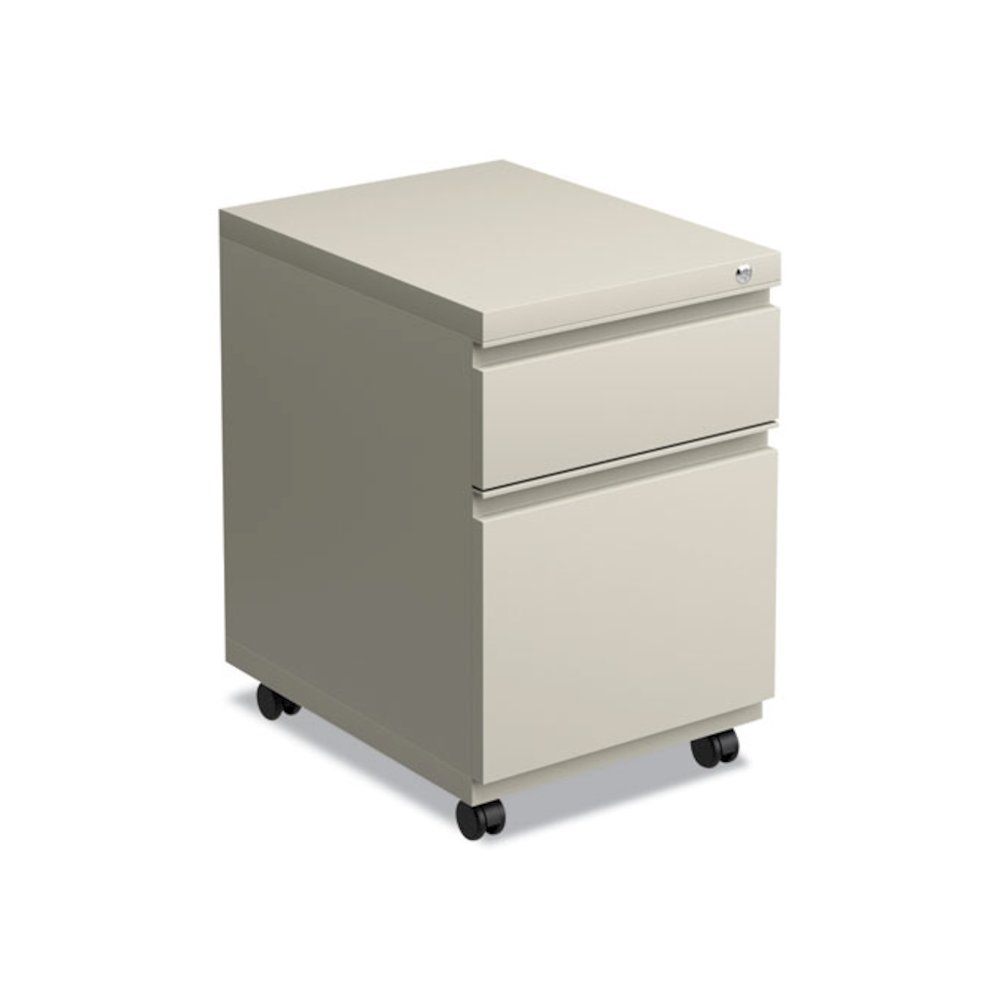 File Pedestal with Full-Length Pull, Left or Right, 2-Drawers: Box/File, Legal/Letter, Putty, 14.96" x 19.29" x 21.65". Picture 1