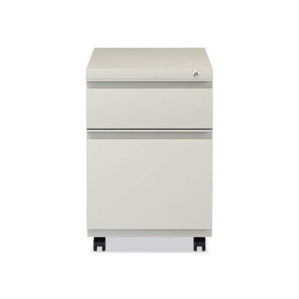 File Pedestal with Full-Length Pull, Left or Right, 2-Drawers: Box/File, Legal/Letter, Putty, 14.96" x 19.29" x 21.65". Picture 5