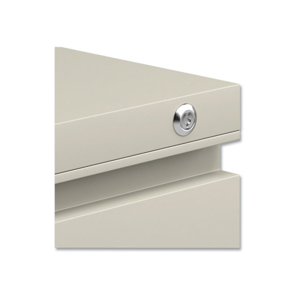 File Pedestal with Full-Length Pull, Left or Right, 2-Drawers: Box/File, Legal/Letter, Putty, 14.96" x 19.29" x 21.65". Picture 6