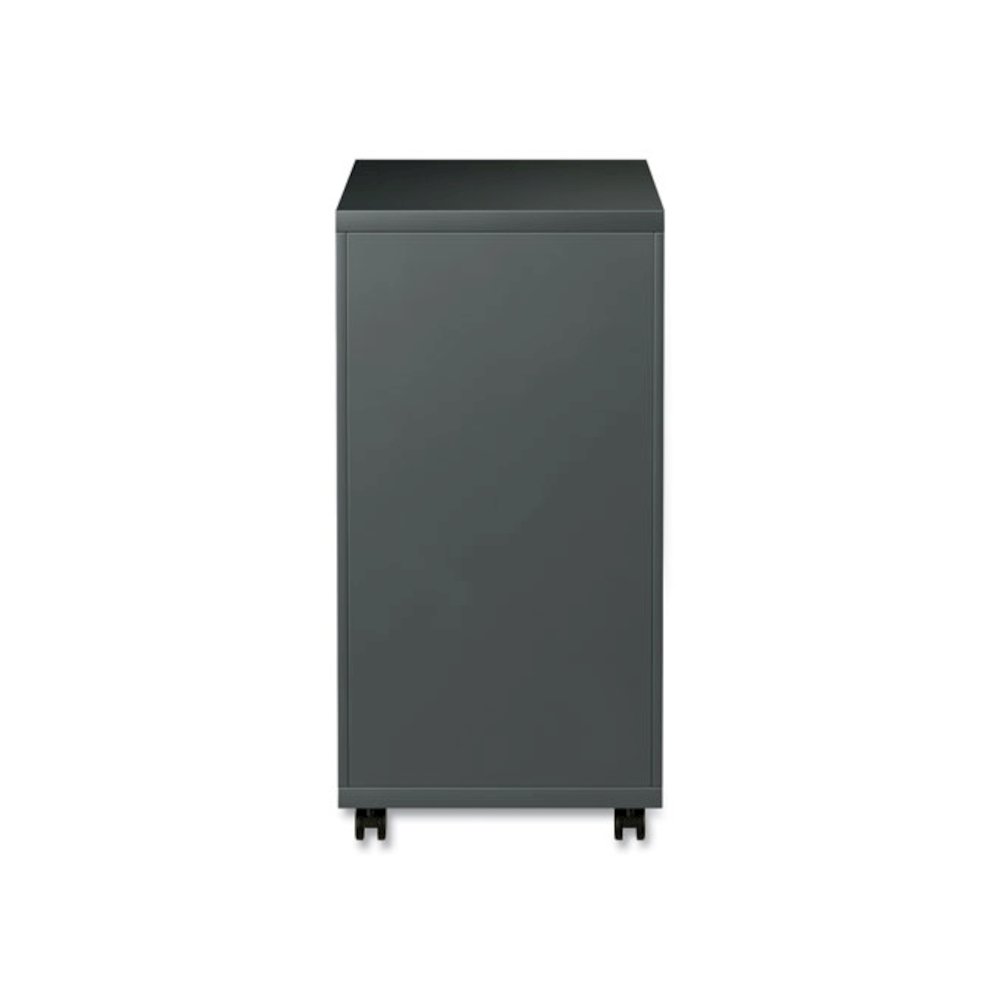 File Pedestal with Full-Length Pull, Left or Right, 2 Legal/Letter-Size File Drawers, Charcoal, 14.96" x 19.29" x 27.75". Picture 9