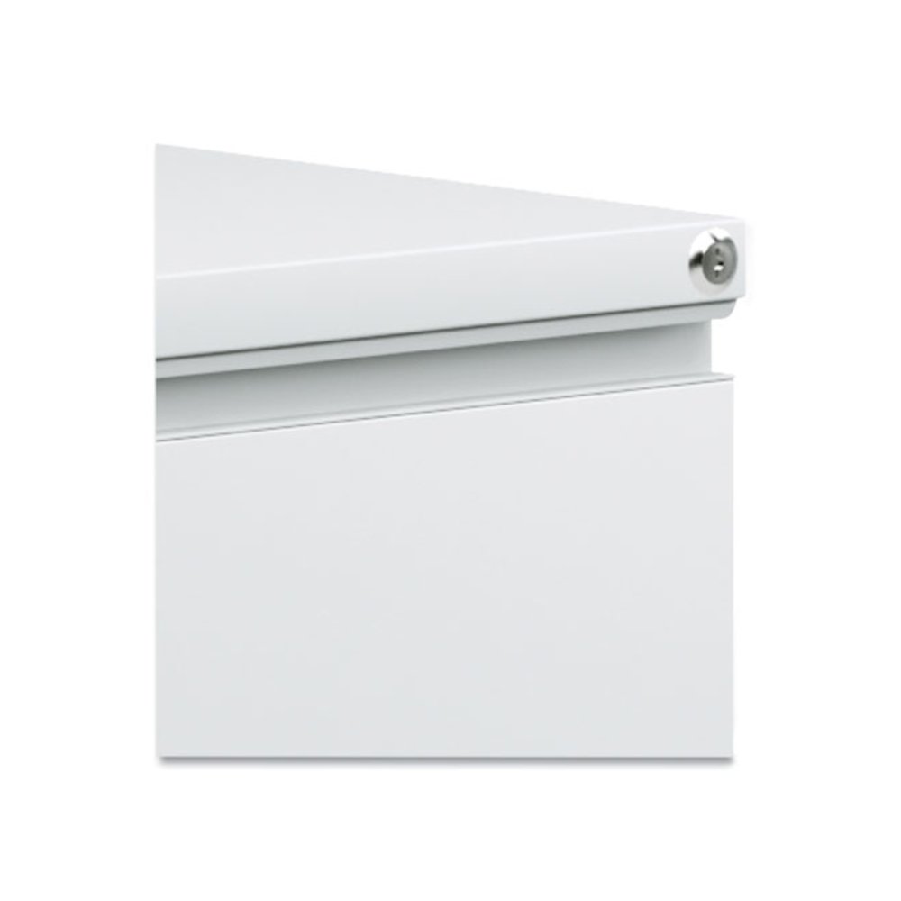 File Pedestal with Full-Length Pull, Left or Right, 2 Legal/Letter-Size File Drawers, Light Gray, 14.96" x 19.29" x 27.75". Picture 6