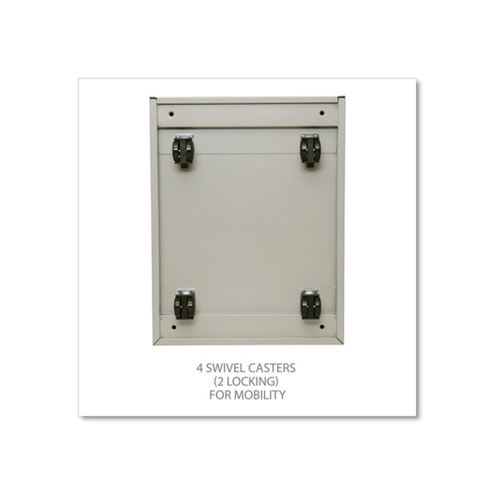 File Pedestal with Full-Length Pull, Left or Right, 2 Legal/Letter-Size File Drawers, Putty, 14.96" x 19.29" x 27.75". Picture 4