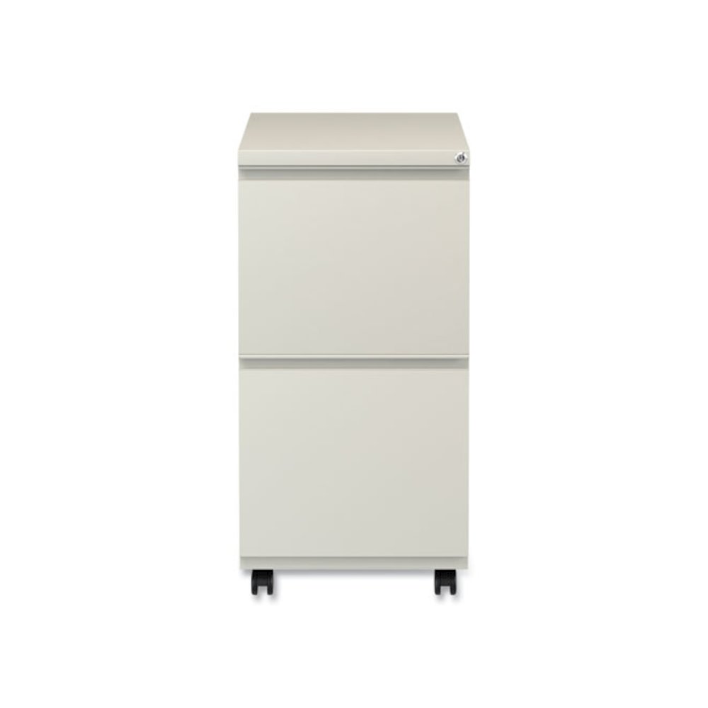File Pedestal with Full-Length Pull, Left or Right, 2 Legal/Letter-Size File Drawers, Putty, 14.96" x 19.29" x 27.75". Picture 5