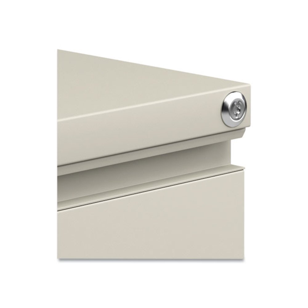 File Pedestal with Full-Length Pull, Left or Right, 2 Legal/Letter-Size File Drawers, Putty, 14.96" x 19.29" x 27.75". Picture 6