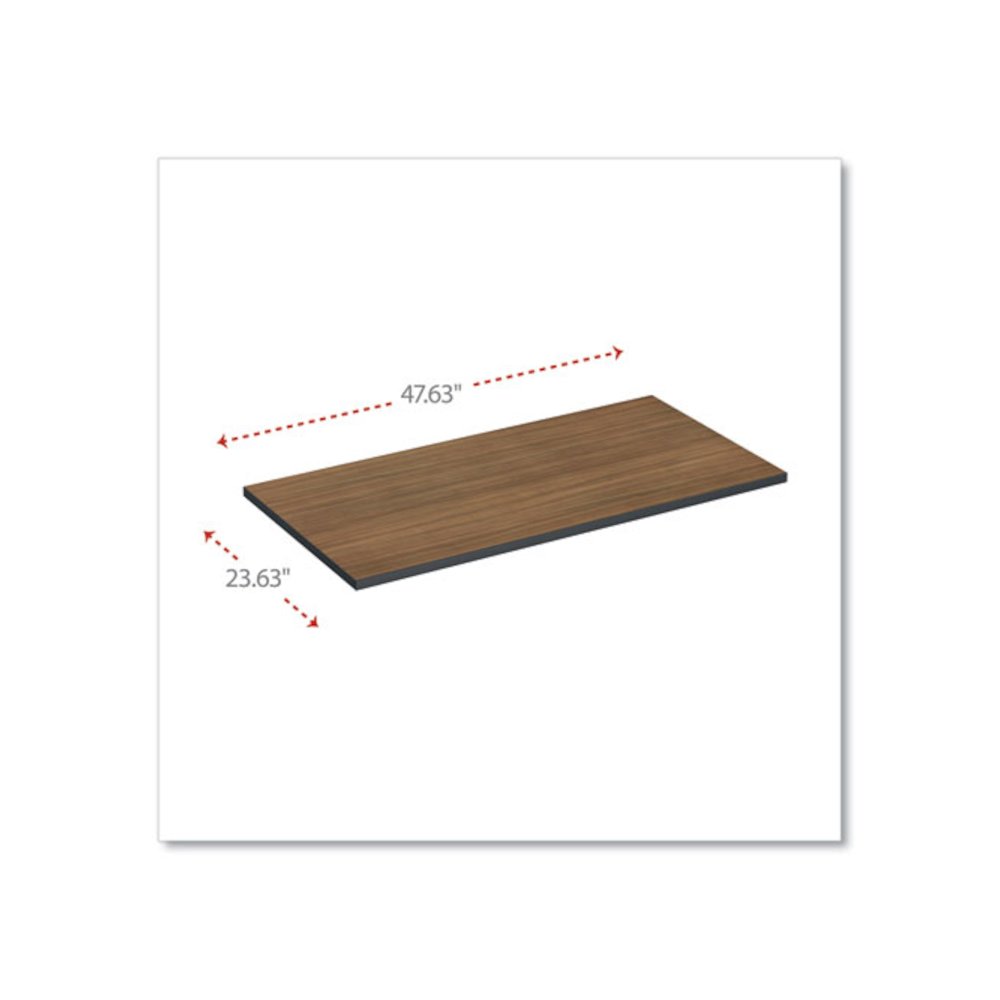 Reversible Laminate Table Top, Rectangular, 47.63w x 23.63d, Espresso/Walnut. Picture 2