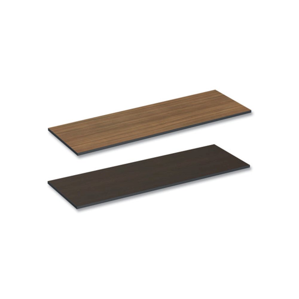 Reversible Laminate Table Top, Rectangular, 71.5w x 23.63d, Espresso/Walnut. Picture 1