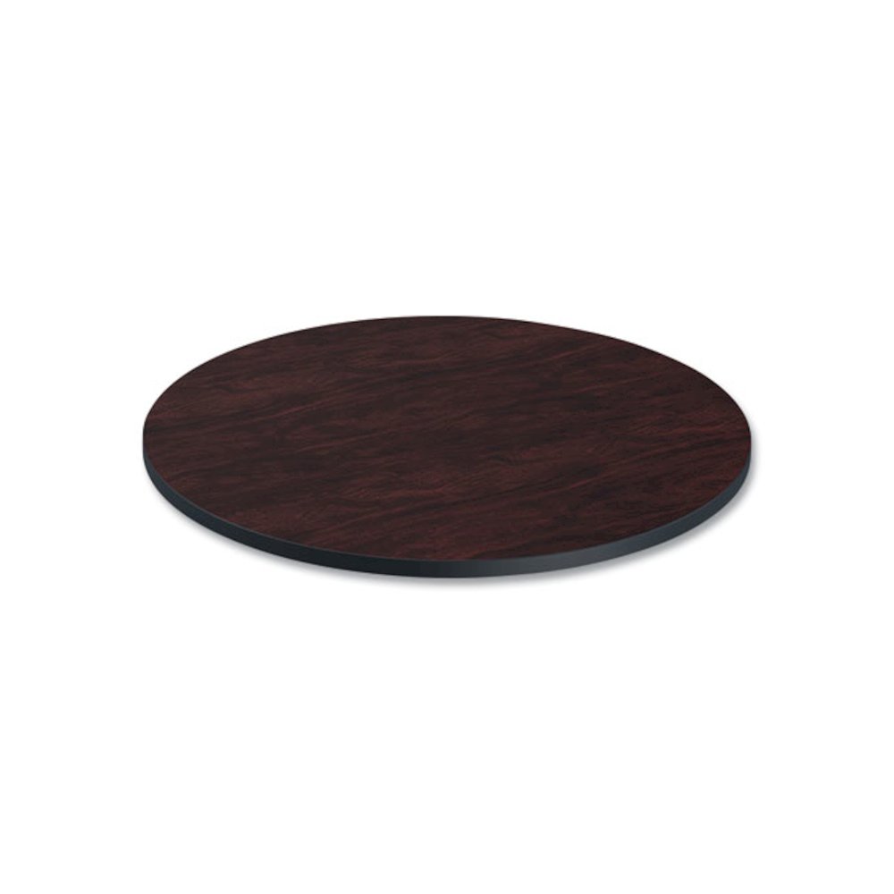 Reversible Laminate Table Top, Round, 35.5" Diameter, Medium Cherry/Mahogany. Picture 7