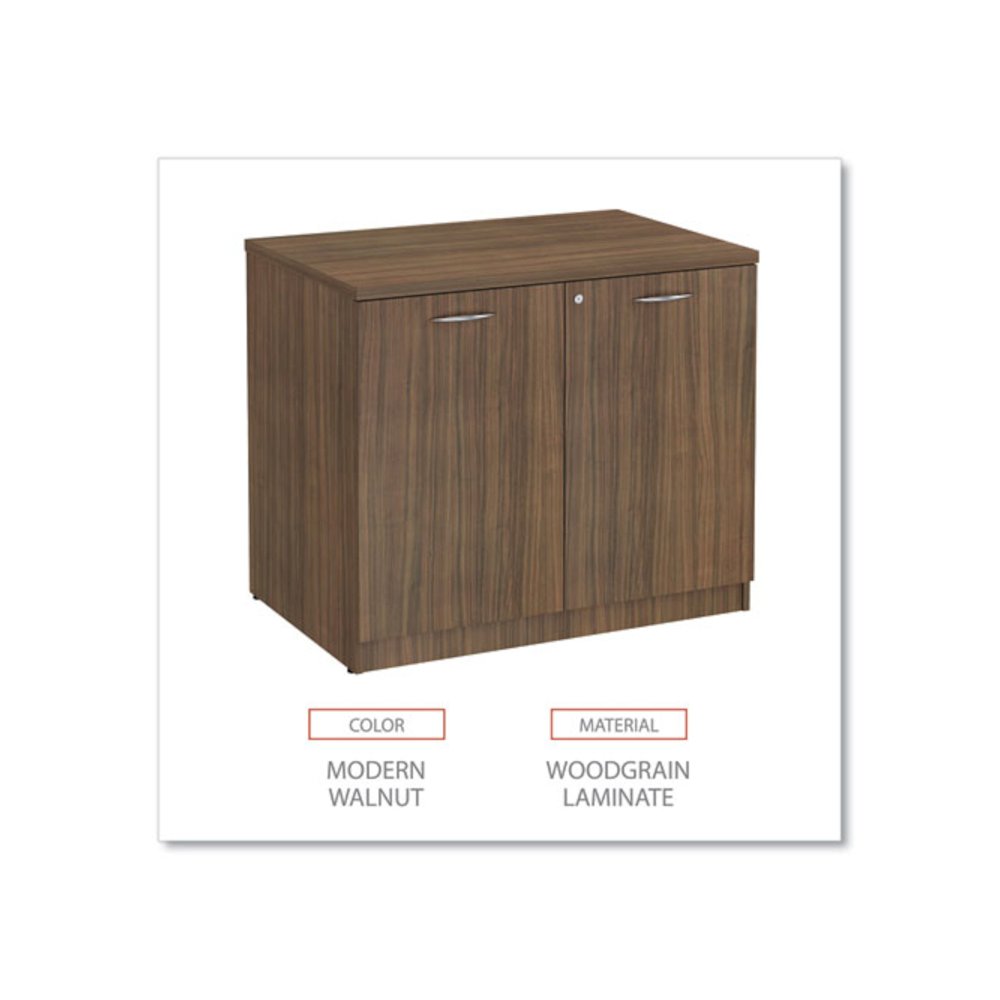 Alera Valencia Series Storage Cabinet, 34.3w x 22.78d x 29.5h, Modern Walnut. Picture 4