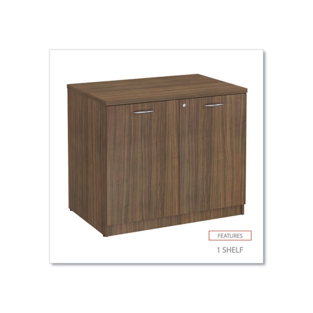 Alera Valencia Series Storage Cabinet, 34.3w x 22.78d x 29.5h, Modern Walnut. Picture 6
