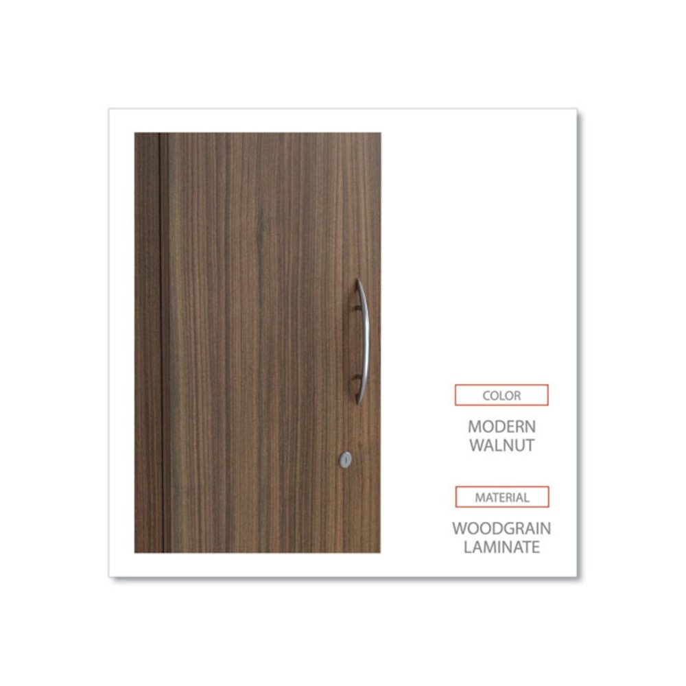 Alera Valencia Series Wardrobe, 11.88w x 22.78d x 65h, Modern Walnut. Picture 4