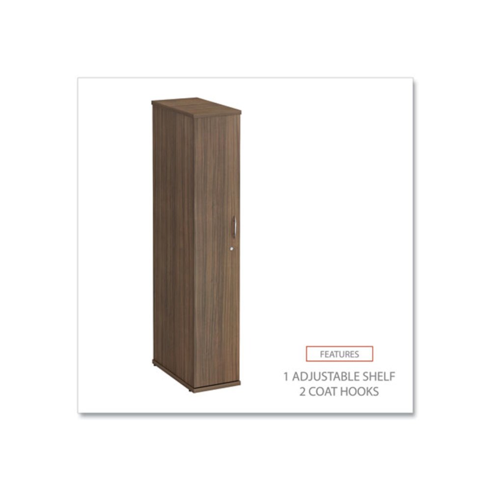 Alera Valencia Series Wardrobe, 11.88w x 22.78d x 65h, Modern Walnut. Picture 6