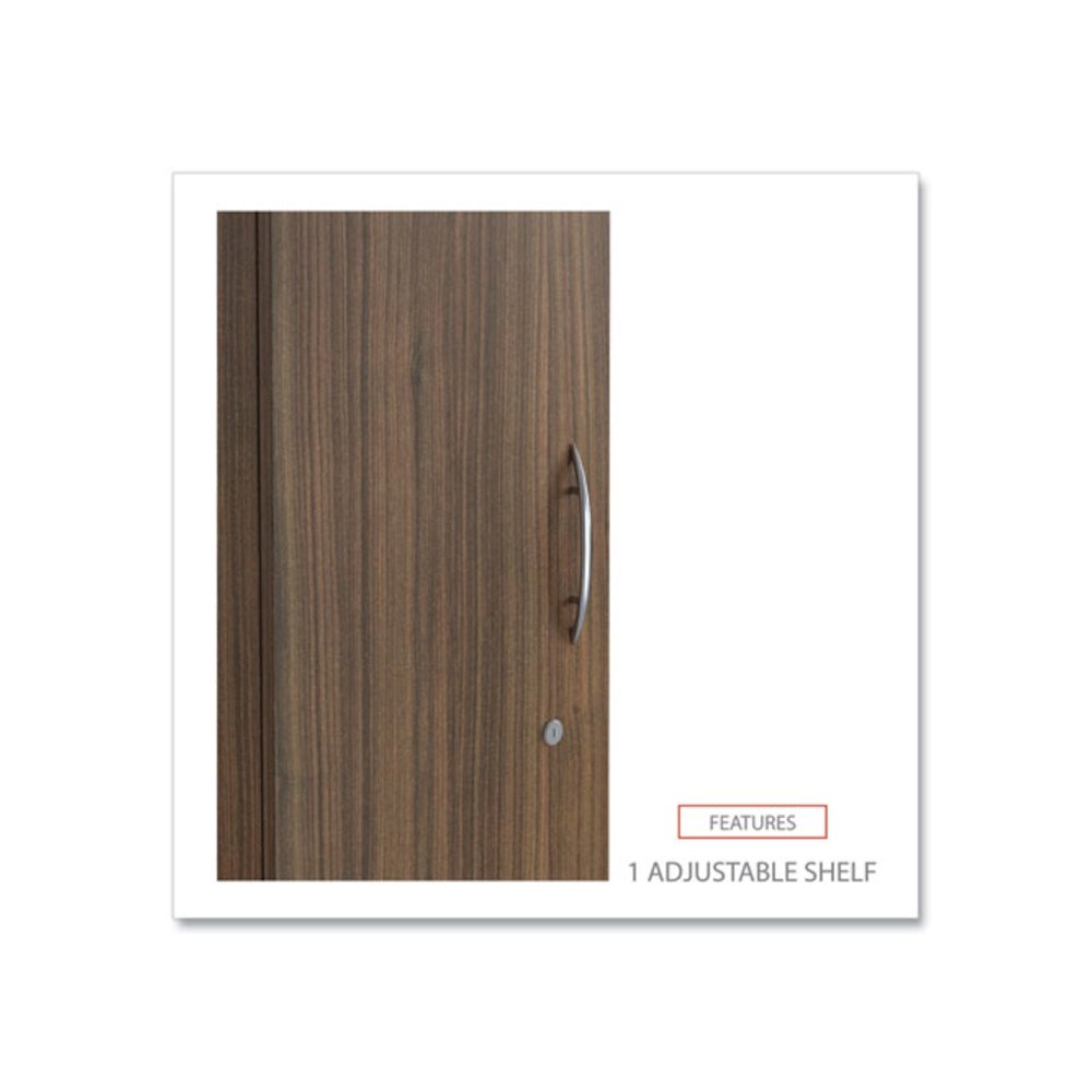Alera Valencia Series Wardrobe, 11.88w x 22.78d x 65h, Modern Walnut. Picture 7