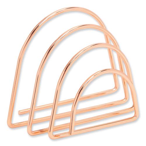 Letter-Size Desktop Fashion Filing Set, Rose Gold, (1) Rack, (3) Hanging Folders, (3) File Folders, (2) Trays,(1) Mail Sorter. Picture 5