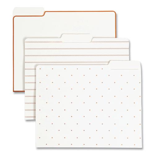 Letter-Size Desktop Fashion Filing Set, Rose Gold, (1) Rack, (3) Hanging Folders, (3) File Folders, (2) Trays,(1) Mail Sorter. Picture 9