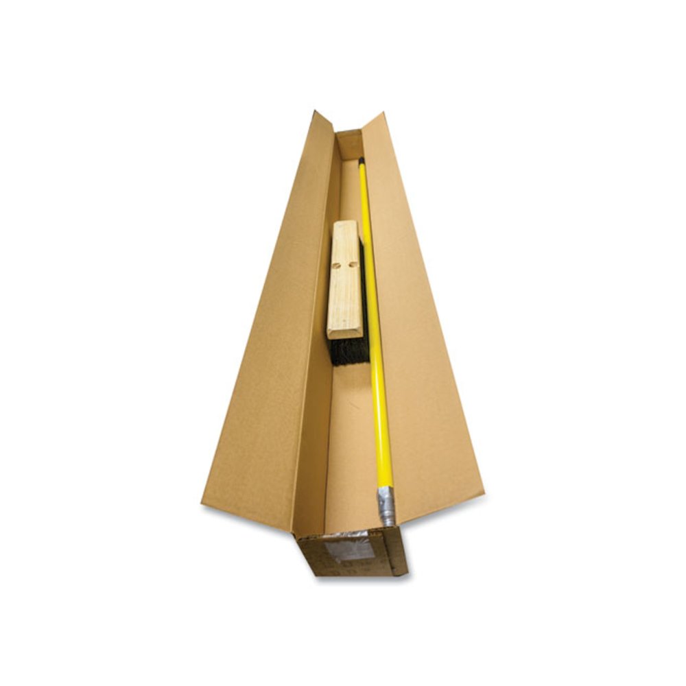 Tampico Push Broom Kit, 18 x 64, Tampico Bristles, Metal Handle, Yellow/Black. Picture 4