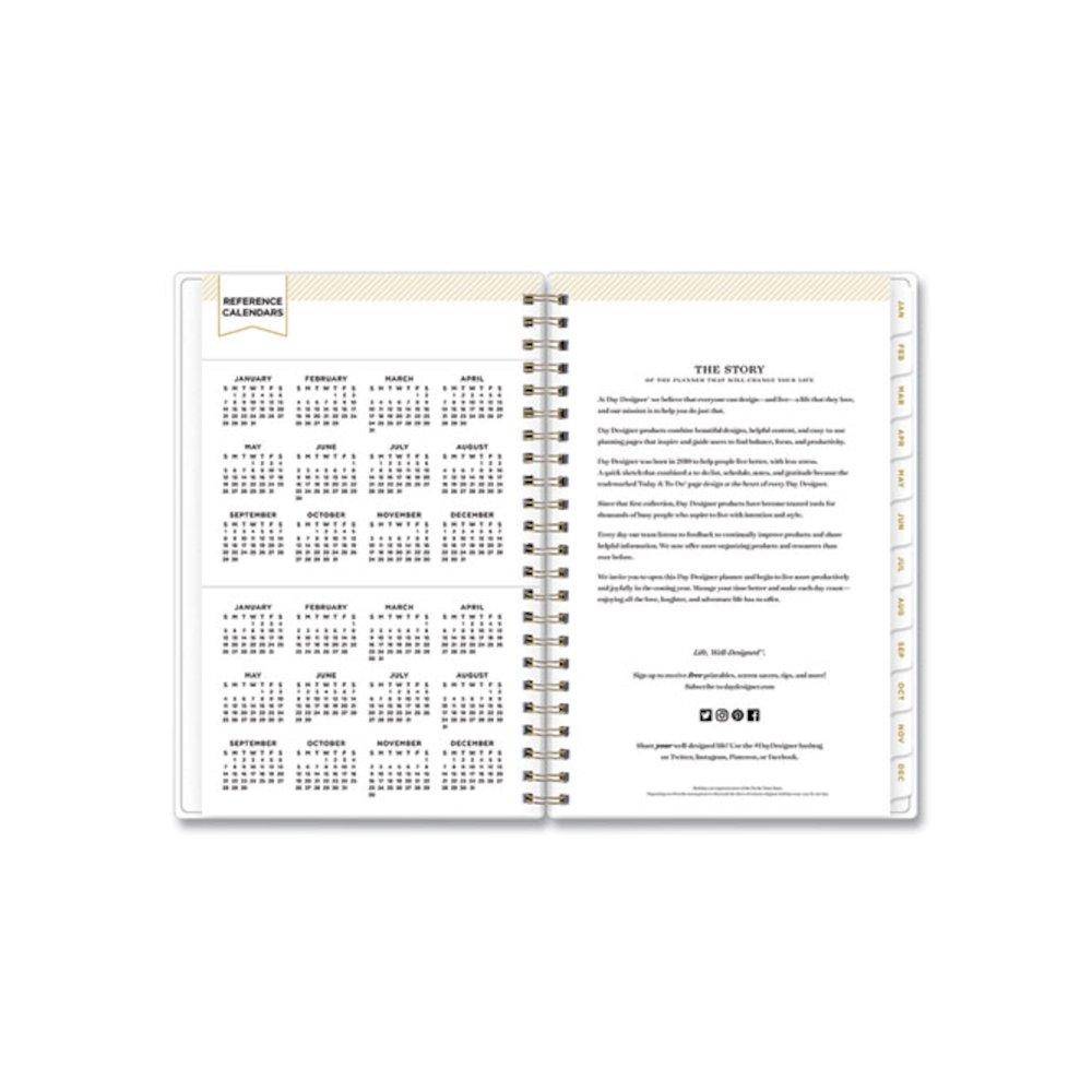 Day Designer Tile Weekly/Monthly Planner, Geometric Artwork, 8 x 5, Blue/White Cover, 12-Month (Jan to Dec): 2026. Picture 5