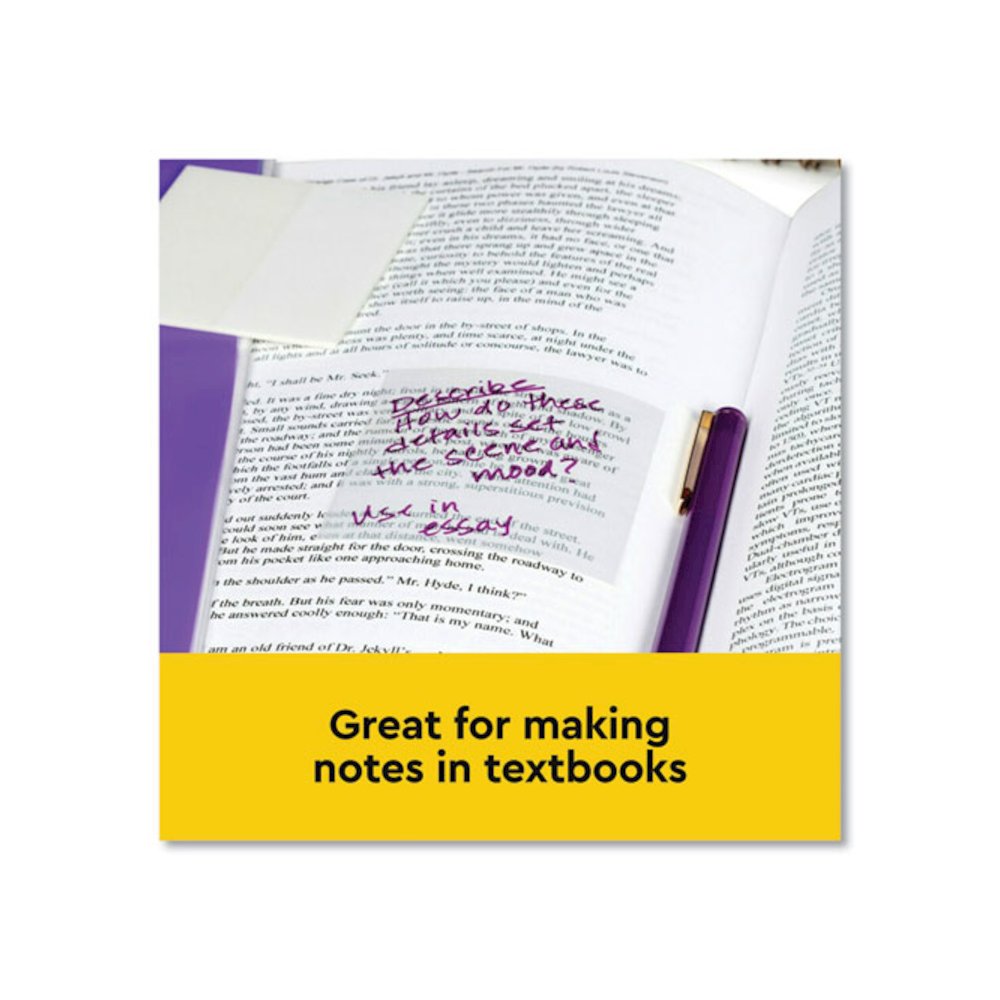 Transparent Notes, 2.88" x 2.88", Clear, 36 Sheets/Pad, 10 Pads/Pack. Picture 4