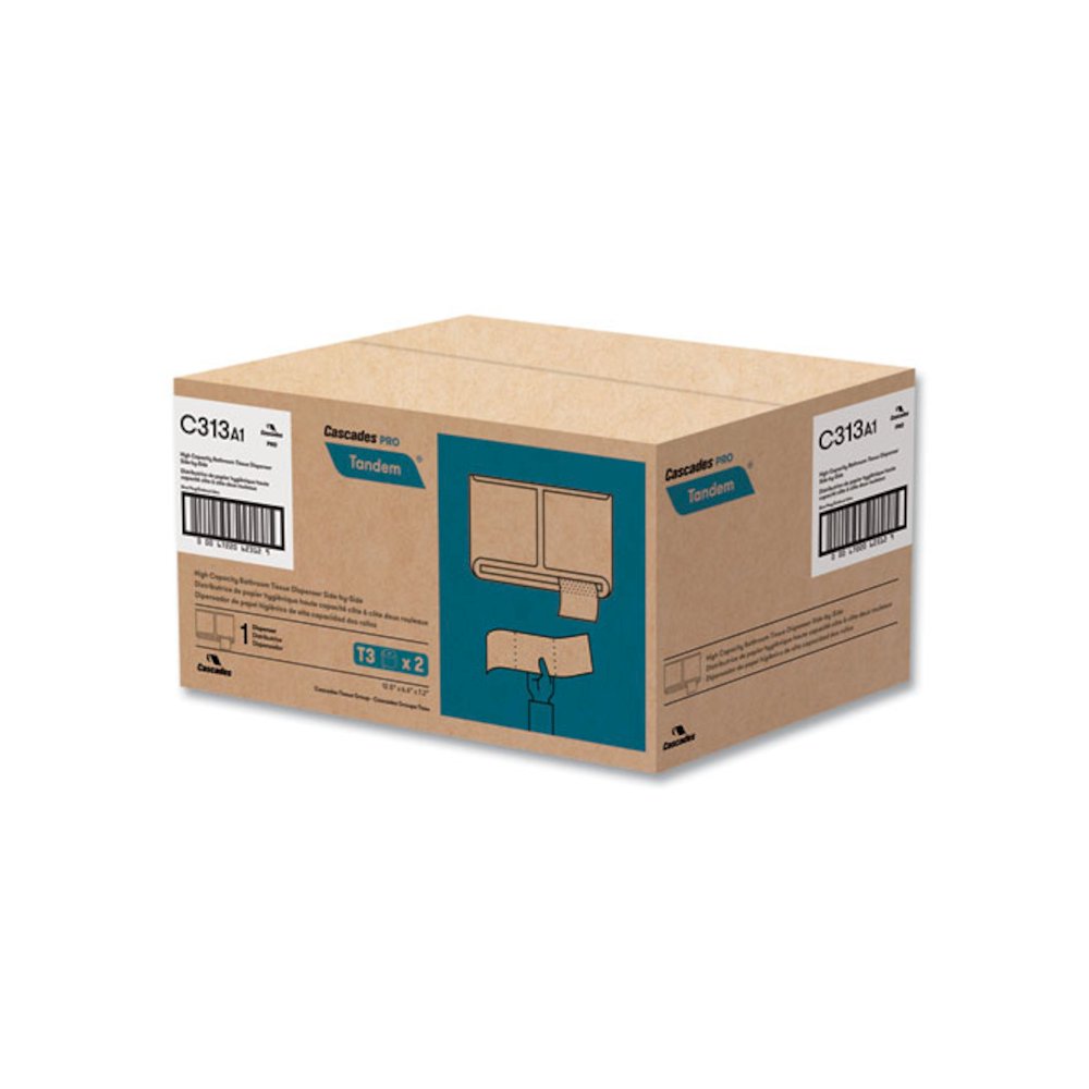 Tandem No Touch High Capacity Bath Tissue Dispenser, 12.5 x 6.6 x 7.2, White. Picture 3