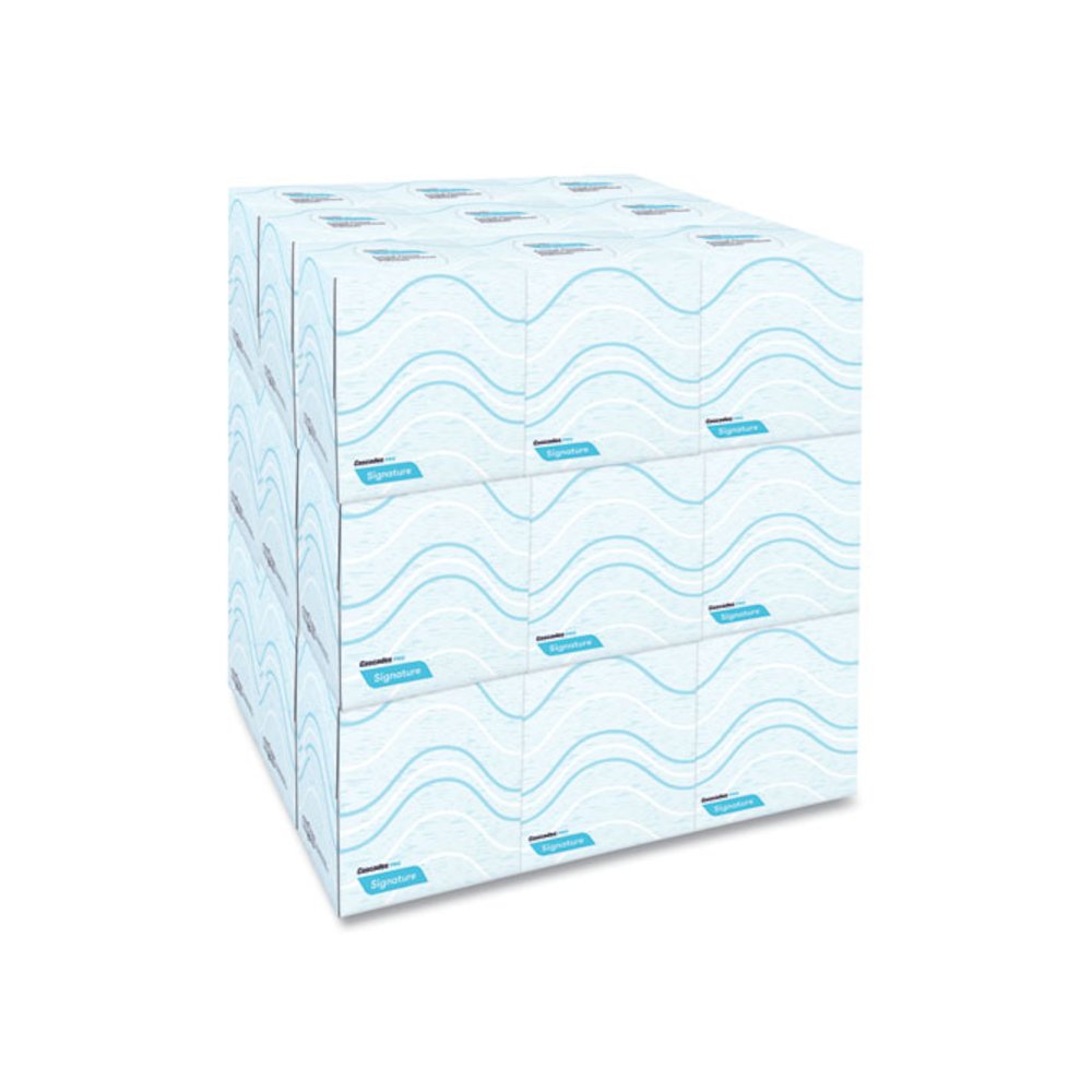 Signature Facial Tissue, Cube Box, 2-Ply, White, 90 Sheets/Box, 36 Boxes/Carton. Picture 4