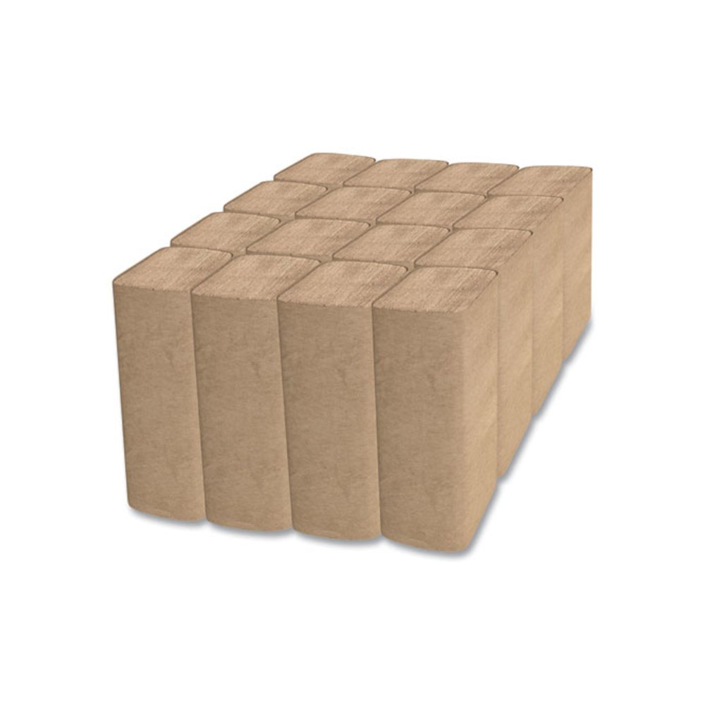 Select Folded Paper Towels, Single-Fold, 1-Ply, 9 x 9.45, Natural Brown, 250/Pack, 16 Packs/Carton. Picture 4