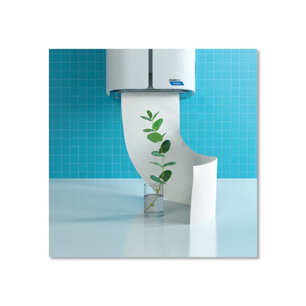 Tandem No Touch High Capacity Bath Tissue Dispenser, 12.5 x 6.6 x 7.2, White. Picture 6