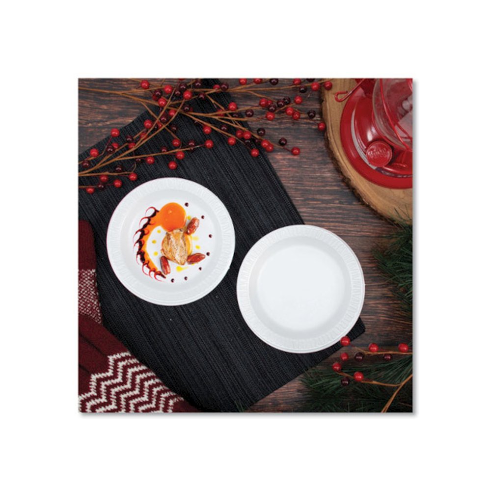 Concorde Foam Plate, 6" dia, White, 1,000/Carton. Picture 4