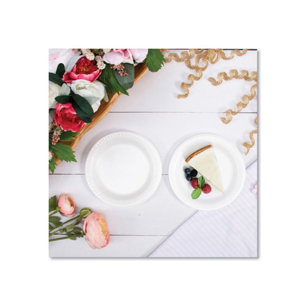Concorde Foam Plate, 6" dia, White, 1,000/Carton. Picture 5
