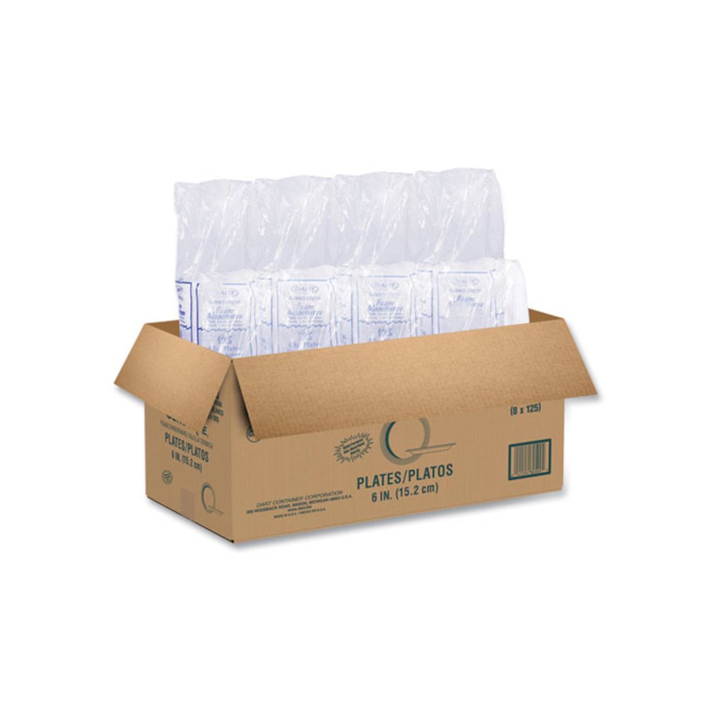 Concorde Foam Plate, 6" dia, White, 1,000/Carton. Picture 6
