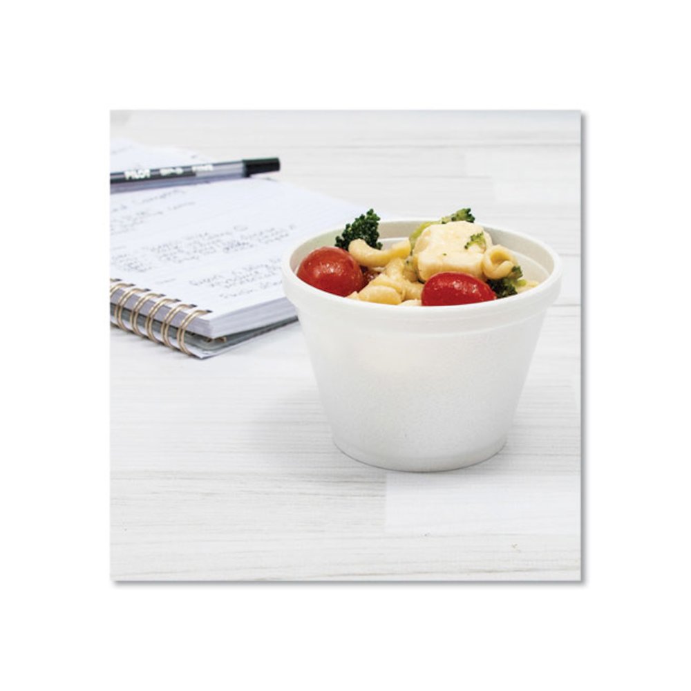 Foam Containers, 6 oz, White, 50/Bag, 20 Bags/Carton. Picture 5