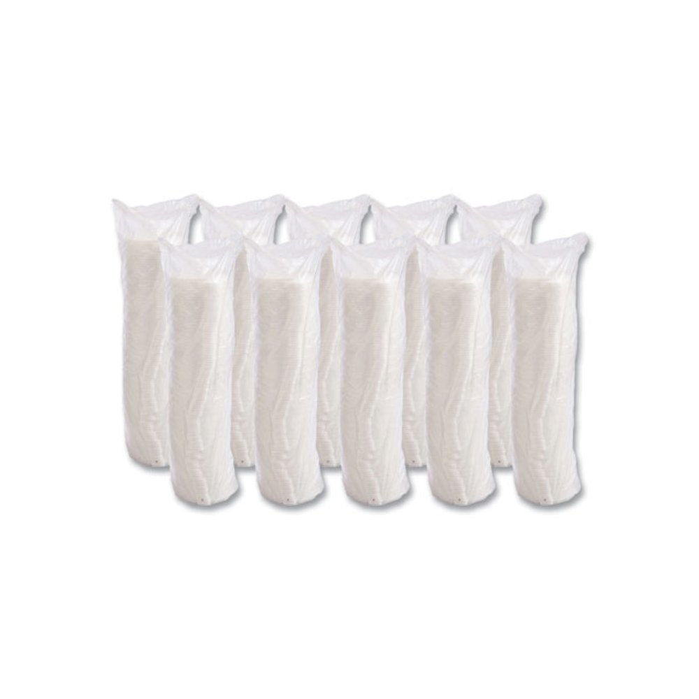 Lift n' Lock Plastic Hot Cup Lids, Fits 10 oz Hot Cups, White, 1,000/Carton. Picture 8