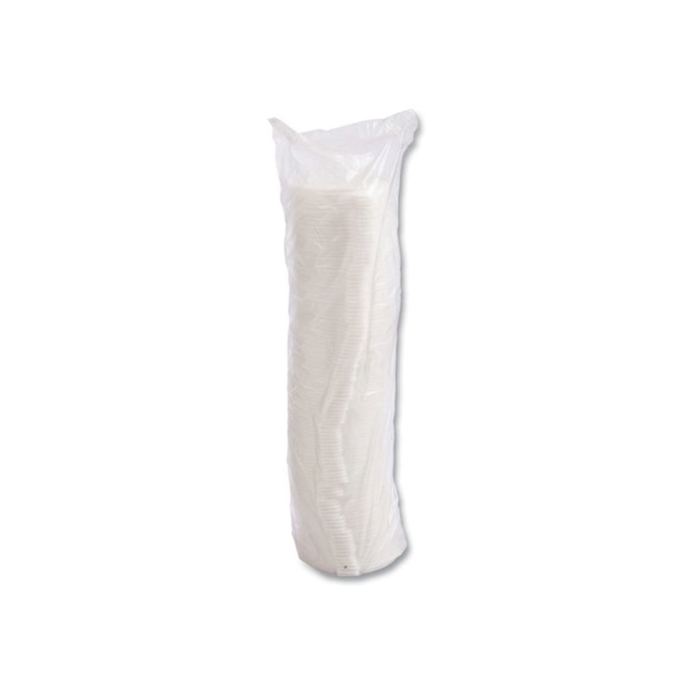 Lift n' Lock Plastic Hot Cup Lids, Fits 10 oz Hot Cups, White, 1,000/Carton. Picture 3