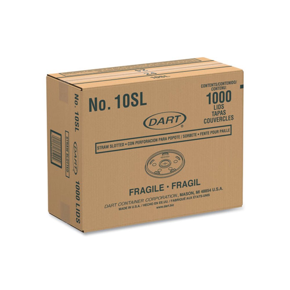 Plastic Cold Cup Lids, Fits 10 oz Cold Cups, Translucent, 100/Pack, 10 Packs/Carton. Picture 3