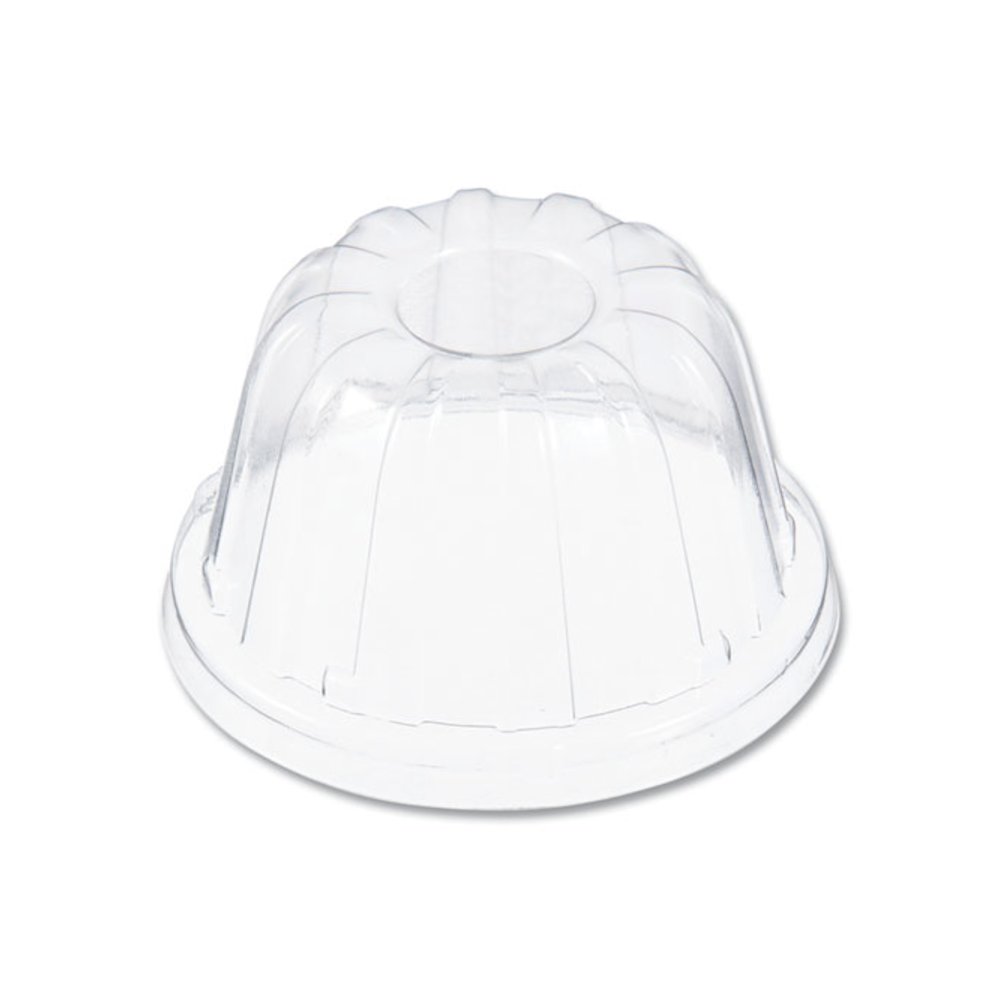Dome-Top Sundae/Cold Cup Lids, Fits 6 oz/8 oz/12 oz Cold Cups, Plastic, Clear, 50/Pack, 20 Packs/Carton. Picture 1