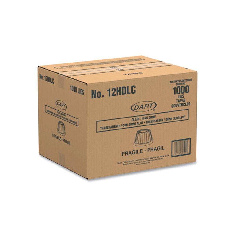 Dome-Top Sundae/Cold Cup Lids, Fits 6 oz/8 oz/12 oz Cold Cups, Plastic, Clear, 50/Pack, 20 Packs/Carton. Picture 2