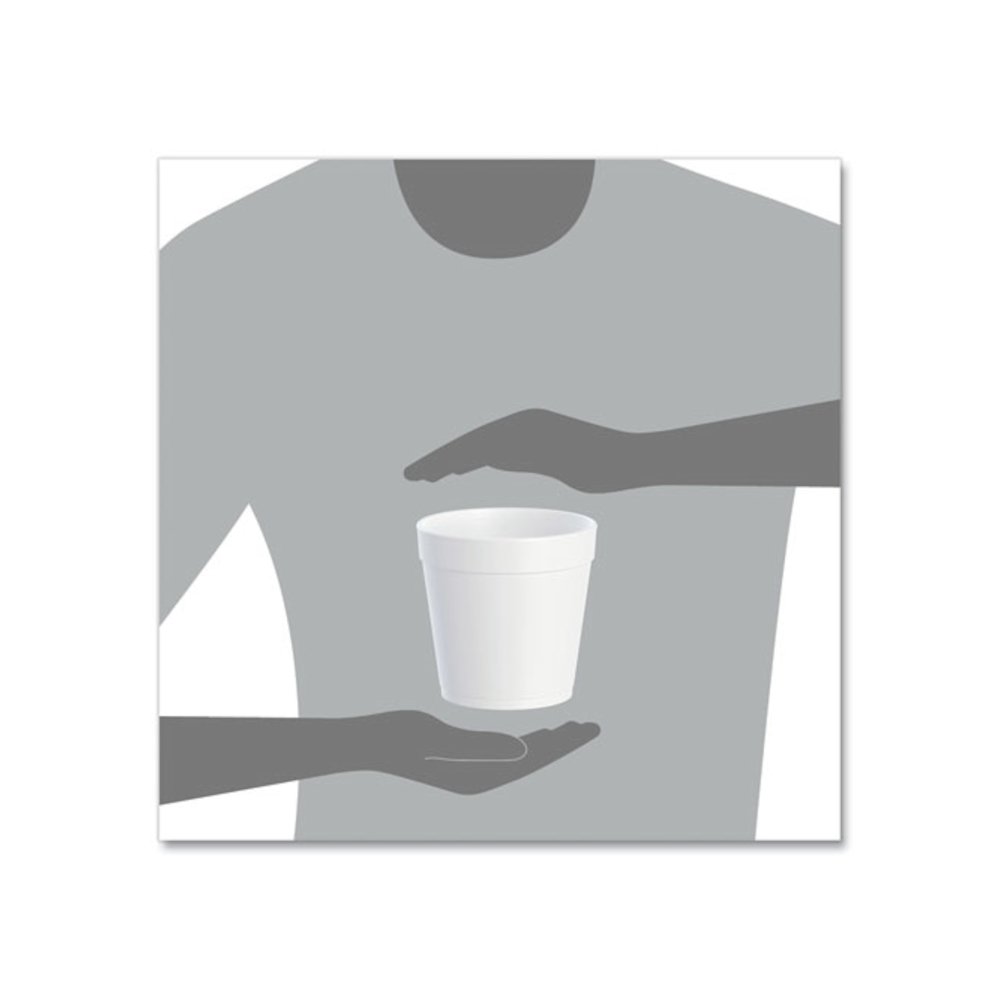 Foam Containers, 32 oz, White, 25/Bag, 20 Bags/Carton. Picture 5