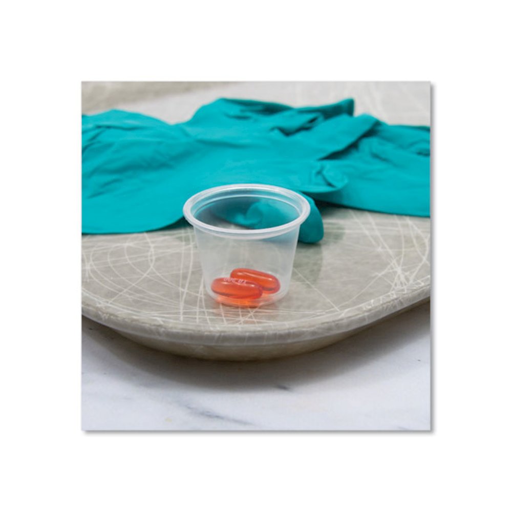 Conex Complements Portion/Medicine Cups, 1 oz, Plastic, Clear, 125/Bag, 20 Bags/Carton. Picture 4