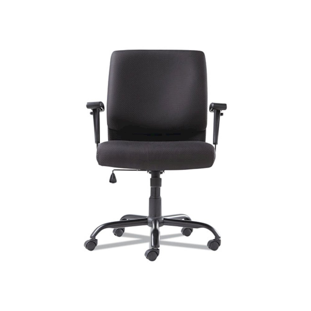 Big/Tall Swivel/Tilt Mid-Back Chair, Supports Up to 450 lb, 19.29" to 23.22" Seat Height, Black. Picture 9