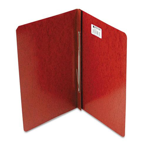 PRESSTEX Report Cover with Tyvek Reinforced Hinge, Side Bound, Two-Piece Prong Fastener, 3" Capacity, 14 x 8.5, Red/Red. Picture 1