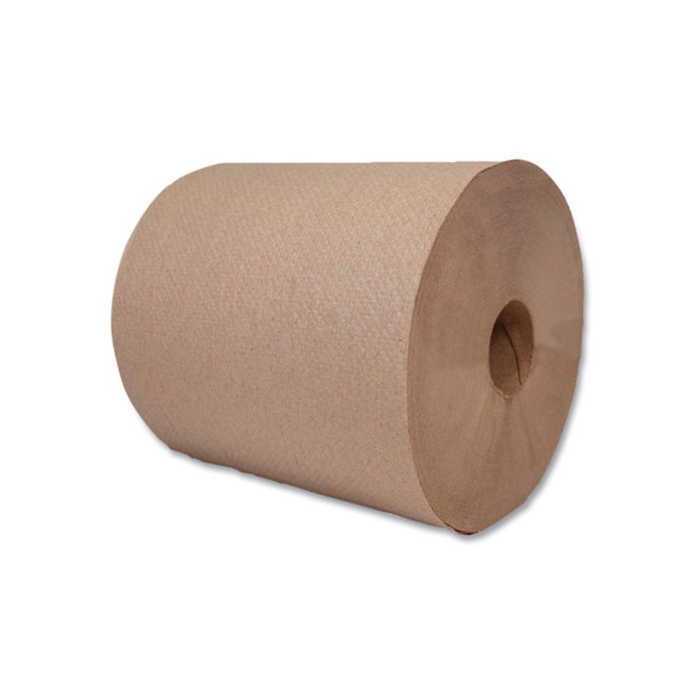 Hard Wound Towel, 1 Ply, 8" x 700 ft, Kraft, 6/Carton. Picture 2