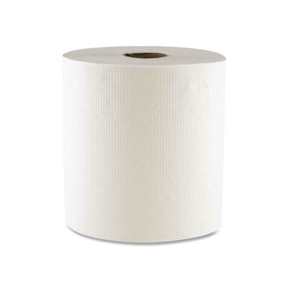 Hard Wound Towel, 1 Ply, 8" x 700 ft, White, 6/Carton. Picture 6