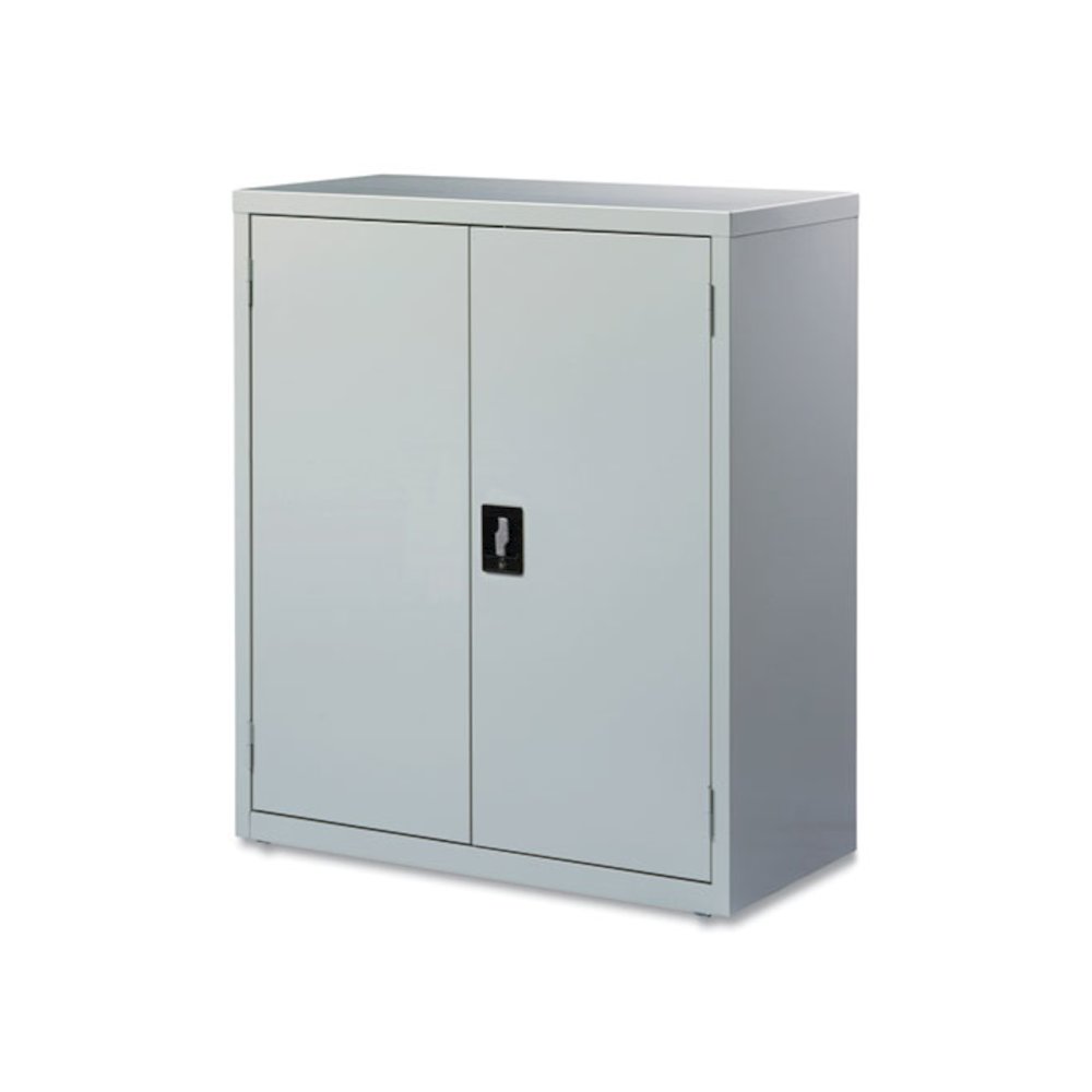 Economy Assembled Storage Cabinets, 3 Shelves, 36" x 18" x 42", Light Gray. Picture 8