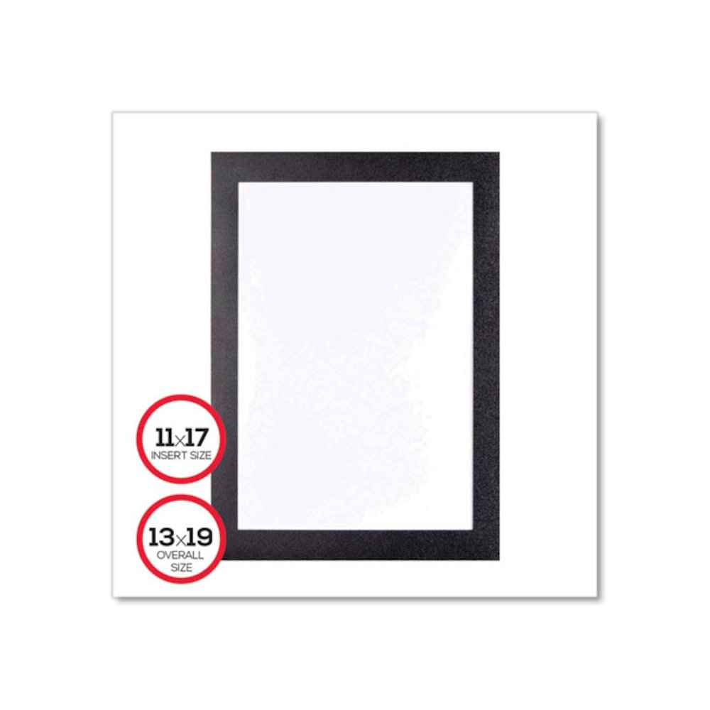 Self Adhesive Sign Holders, 11 x 17 Insert, Clear with Black Border, 2/Pack. Picture 5